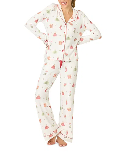 Pj Salvage Feline Festive Pajama Set In White