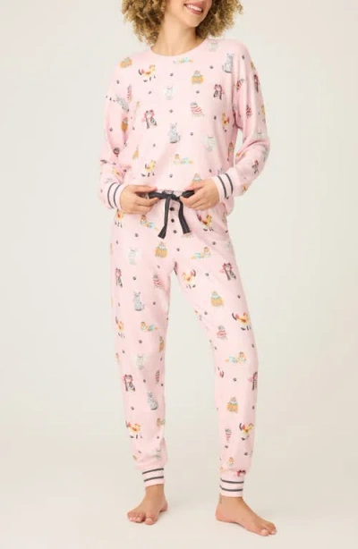 Pj Salvage Feline Spooky Pajamas In Pink