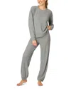 Pj Salvage Fireside Sparkle Waffle Knit Pajamas In Blue