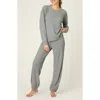 Pj Salvage Fireside Sparkle Waffle Knit Pajamas In Blue