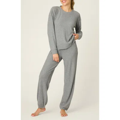Pj Salvage Fireside Sparkle Waffle Knit Pajamas In Multi