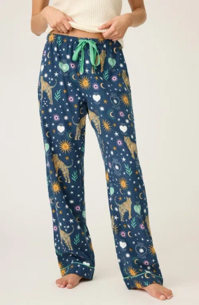 Pj Salvage Flannel Pajama Pants In Blue