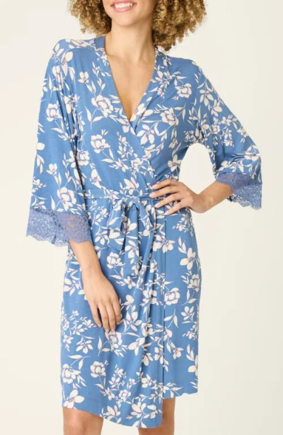 Pj Salvage Flora Dreams Short Robe In Blue