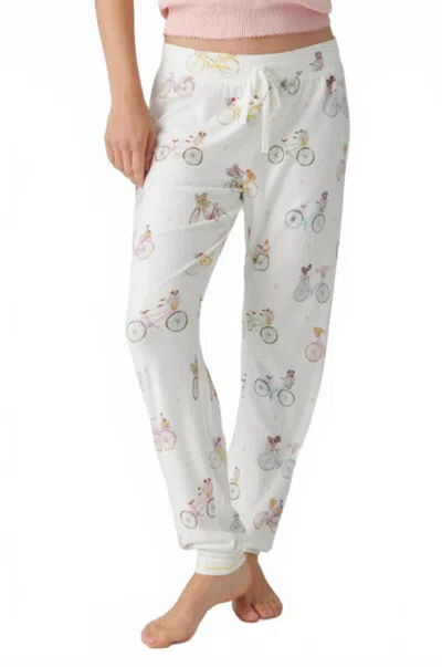 Pj Salvage Floral Market Lounge Pants In Ivory In White