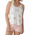 Pj Salvage Floral Market Tank Top In Ivory In White