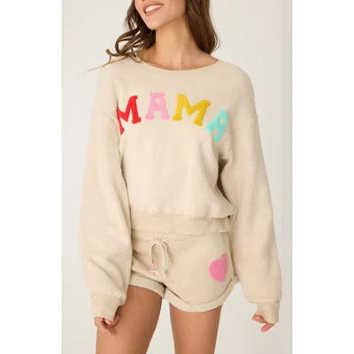 Pj Salvage For The Mama Sweatshirt In Oatmeal
