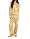 Pj Salvage Full Bloom Pajama Set In Lemon In Multi