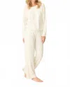 Pj Salvage Full Of Love Floral Pajama Set In Ivory In Multi