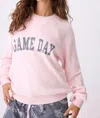 Pj Salvage Game Day Jersey Sweatshirt Pajama Top In Pink
