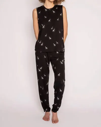 Pj Salvage Giraffe Manor Lounge Set In Black