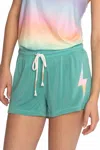 Pj Salvage Gradient Vibes Sleep Short In Sea Green In Blue