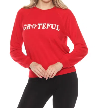 Pj Salvage Grateful Long Sleeve Lounge Top In Red