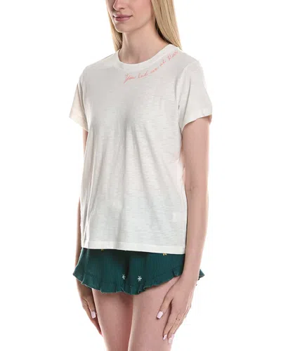 Pj Salvage Had Me Rose T-shirt In White