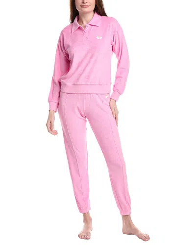 Pj Salvage Happiest On The Court Pajama Set In Pink
