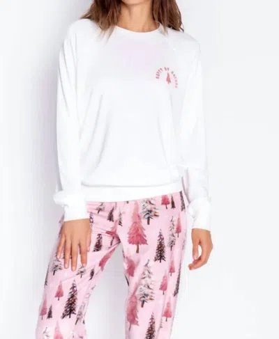 Pj Salvage Happy By Nature Long Sleeve Top In Ivory