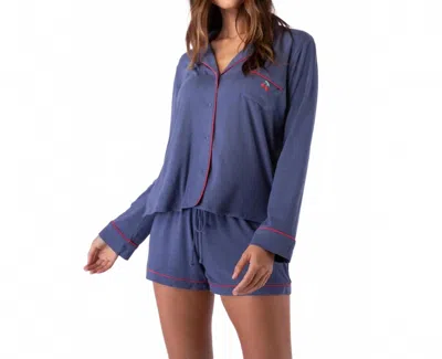 Pj Salvage Happy Sets Pj Set In Navy In Blue