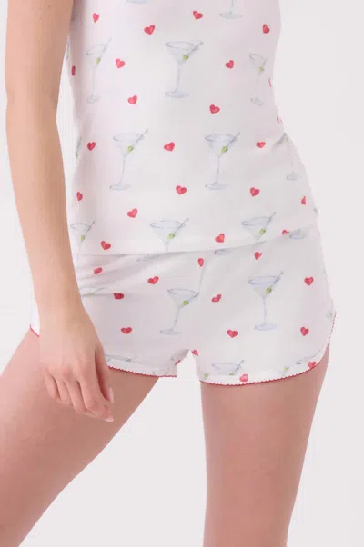 Pj Salvage Holiday Happy Hour Shorts In Ivory In Multi
