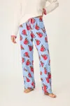 Pj Salvage Hug In A Mug Flannel Pant In Denim In Multi
