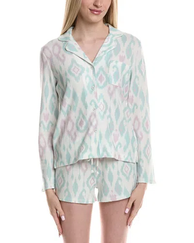 Pj Salvage Ikat Watercolor Top In White