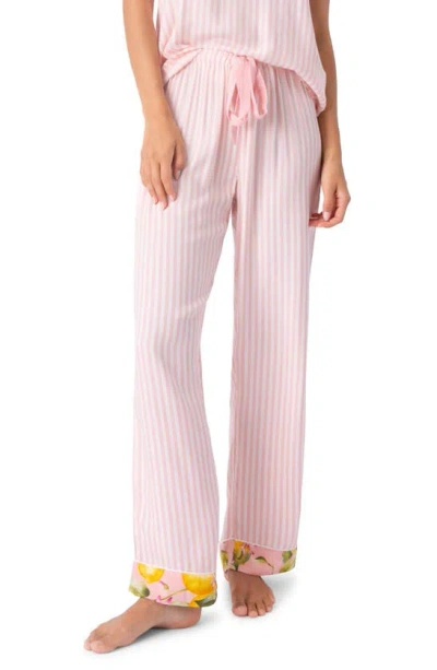 Pj Salvage In Bloom Stripe Pajama Pants In Pink Dream