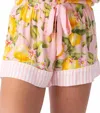 Pj Salvage In Full Bloom Pajama Short In Lemon