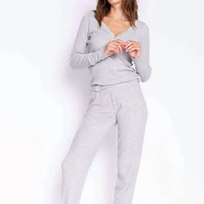 Pj Salvage Jam Pant Text Essen In Heather Grey