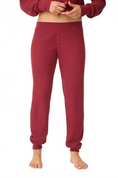Pj Salvage Jam Textured Essentials Pant In Port In Pink