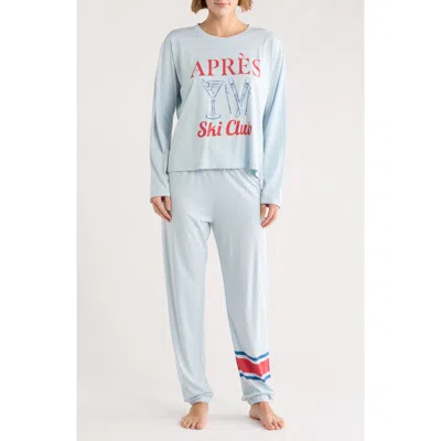Pj Salvage Jersey Graphic Pajamas In Blue