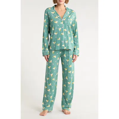Pj Salvage Jersey Pajamas In Green