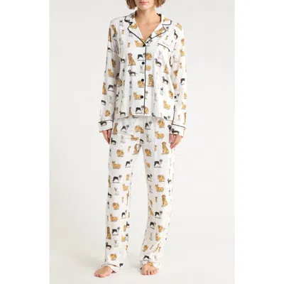 Pj Salvage Jersey Pajamas In White