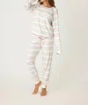 Pj Salvage Joy To The World Stripe Top In Multi