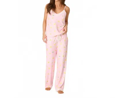 Pj Salvage La Dolce Spritz Limoncello Life Camisole Pajama Set In Pastel Pink