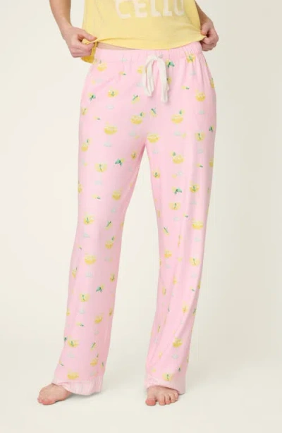 Pj Salvage La Dolce Spritz Pajamas Pants In Pink