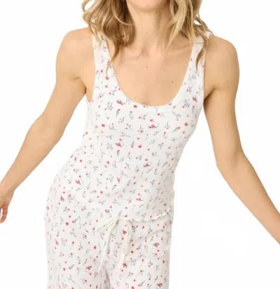 Pj Salvage La Rose Ditsy Floral Print Camisole In Ivory In Brown