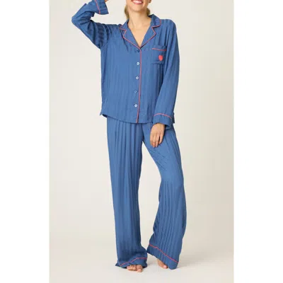 Pj Salvage La Rose Jersey Pajamas In Blue