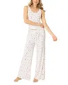 Pj Salvage La Rose Tank Pajama Set In White