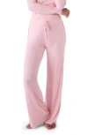Pj Salvage Lace Trim Pajama Pants In Pink Rose