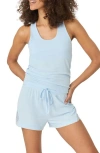 Pj Salvage Lacey Basics Rib Sleep Tank In Blue Haze