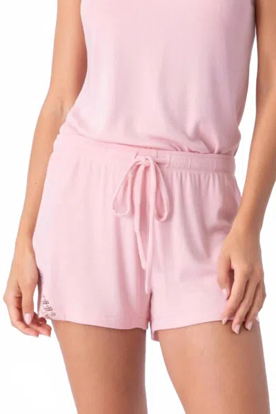 Pj Salvage Lacey Basics Short In Pink Rose In Pattern