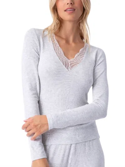 Pj Salvage Lacey Basics Top In Cloud In Grey
