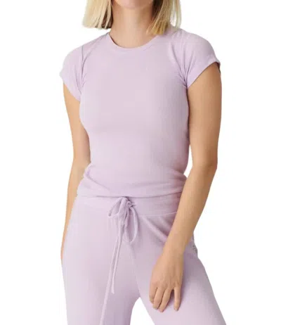 Pj Salvage Lacey Short Sleeve T-shirt In Lavender In Purple