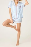 Pj Salvage Lady Luck Jersey Short Pajamas In Blue