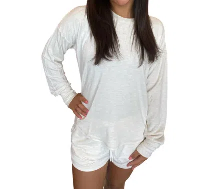 Pj Salvage Lasala Shorts In Oatmeal In White
