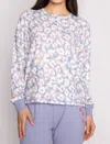 Pj Salvage Leopard Is My Happy Long Sleeve Top In Ivory In Multi