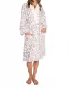 Pj Salvage Leopard Print Plush Robe In Ivory