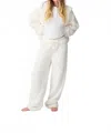 Pj Salvage Lets Get Cozy Hoodie & Pants Set In Ivory In White