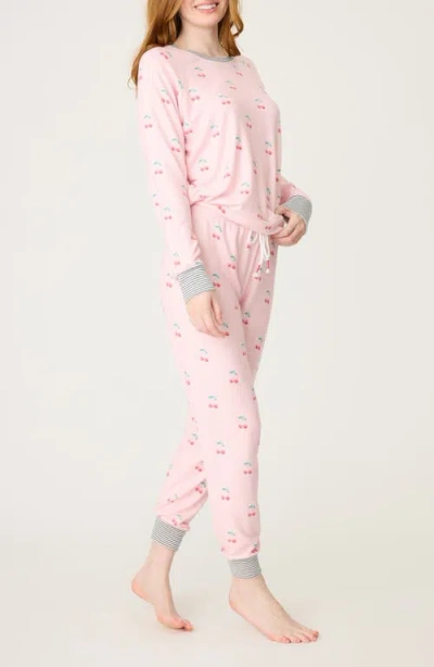 Pj Salvage Life Is Sweet Brushed Jersey Pajamas In Ballet Pink