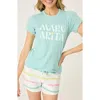 Pj Salvage Lime And Sunshine T-shirt In Seafoam
