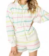 Pj Salvage Limes Sunshine Stripe Full Zip Hoodie In Multi In Multi