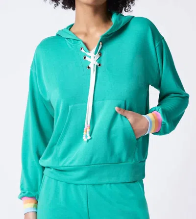 PJ SALVAGE LIVE IN COLOR HOODIE IN SEA GREEN